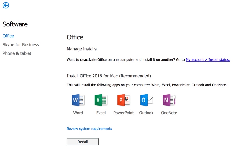 office  manage installs