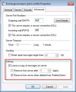 How to Configure Windows Live Mail for Exchange 2010 POP3