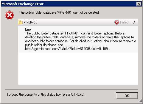 How to Remove an Exchange 2010 Public Folder Database