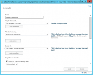 Using Exchange Transport Rules to Add Email Signatures to Messages