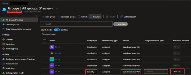 Azure AD Group Writeback Launched and Now Available