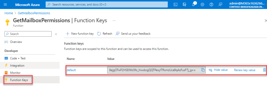 Using Azure Functions for Exchange Online 