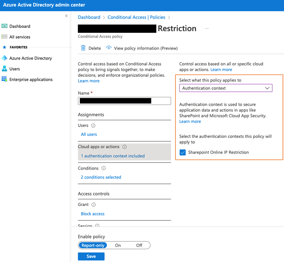 Using Authentication Context with Azure AD Conditional Access Policies to Secure Access to Sensitive SharePoint Content