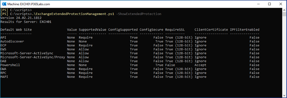 Exchange Server Extended Protection