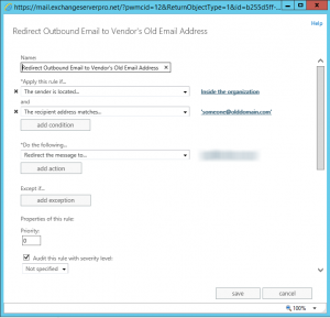 Redirect Outbound Emails to a New Email Address